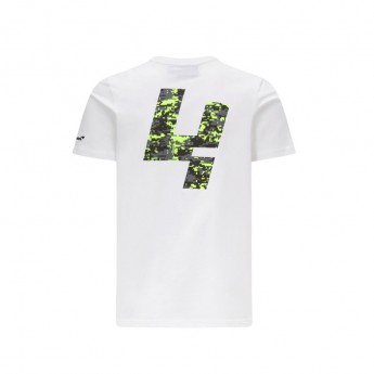 Mclaren Honda pánske tričko Lando NO4 Glitch White F1 Team 2021