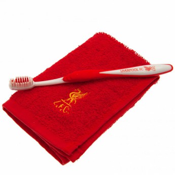 FC Liverpool toaletný set shower gel, shampoo, toothbrush and flannel