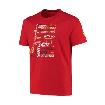 Ferrari pánske tričko Sainz Driver red F1 Team 2021
