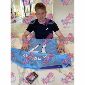 Legendy futbalový dres Manchester City De Bruyne 2019-2020 Signed Shirt