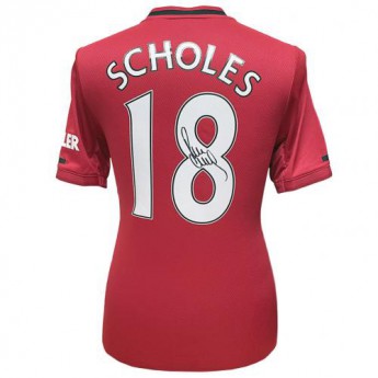 Legendy futbalový dres Manchester United Scholes 2019-2020 Signed Shirt