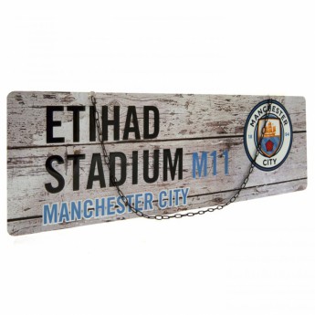 Manchester City kovová značka garden sign