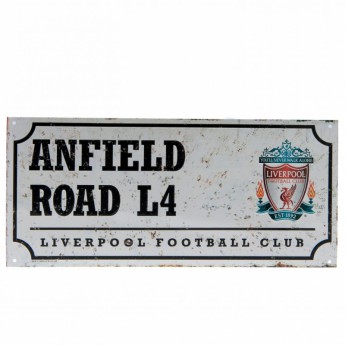 FC Liverpool ceduľa na stenu street sign retro