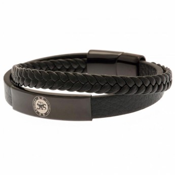 FC Chelsea kožený náramok Black IP Leather Bracelet