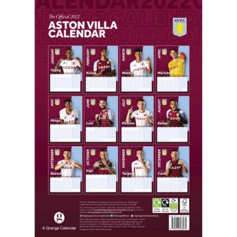 Aston Villa kalendár 2022