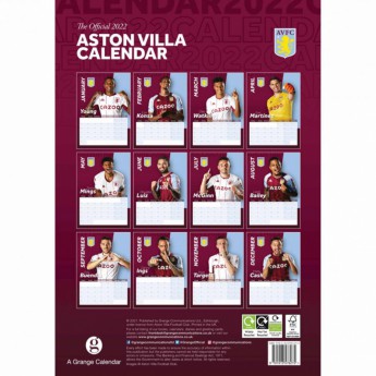 Aston Villa kalendár 2022