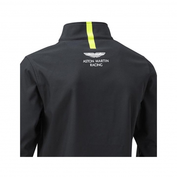 Aston Martin pánska bunda s kapucňou softshell color navy blue F1 Team 2021