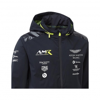 Aston Martin pánska bunda s kapucňou team rain jacket navy blue