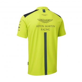 Aston Martin polokošeľa mens team polo shirt lime