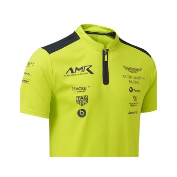 Aston Martin polokošeľa mens team polo shirt lime