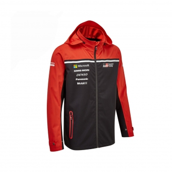 Toyota Gazoo Racing pánska bunda s kapucňou wrt rain jacket redblack