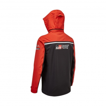 Toyota Gazoo Racing pánska bunda s kapucňou wrt rain jacket redblack