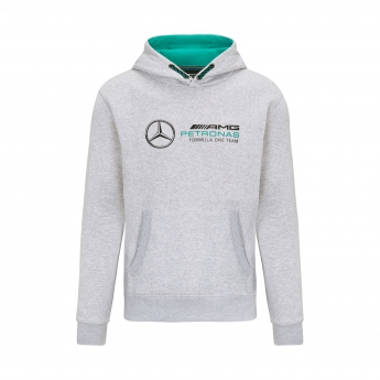 Mercedes AMG Petronas pánska mikina s kapucňou logo sweatshirt grey F1 Team 2022