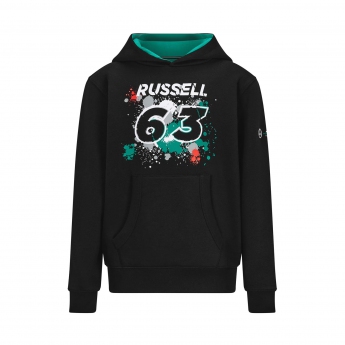 Mercedes AMG Petronas pánska mikina s kapucňou George 63 sweatshirt black F1 Team 2022