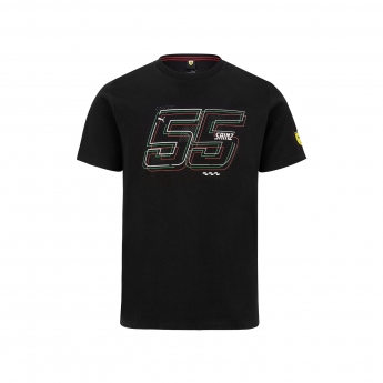 Ferrari pánske tričko Sainz black F1 Team 2022