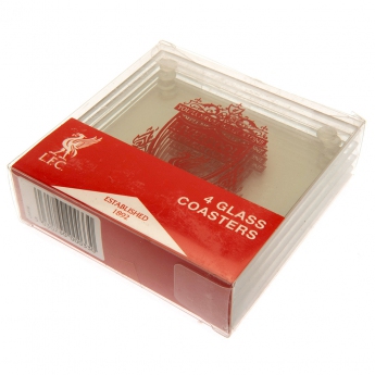 FC Liverpool set podtáciek 4pk glass coaster set