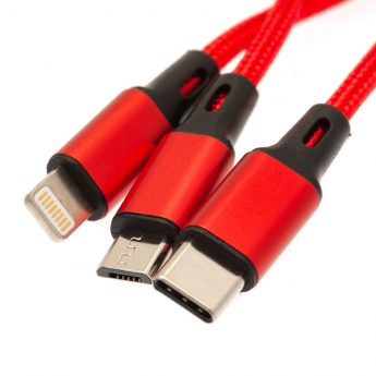 FC Liverpool nabíjací kábel 3 in 1 charging cable