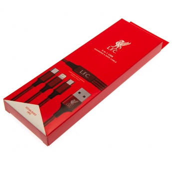 FC Liverpool nabíjací kábel 3 in 1 charging cable