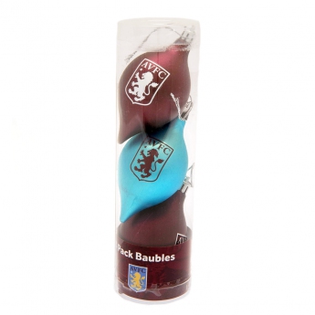 Aston Villa vianočné ozdoby 3pk vintage baubles
