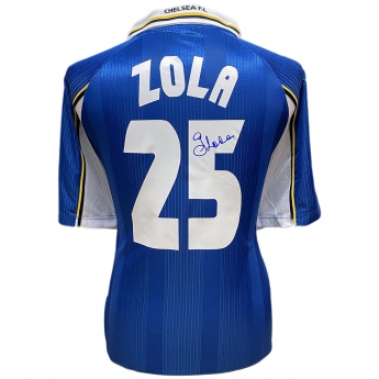 Legendy futbalový dres Chelsea FC 1998 UEFA Cup Winners Cup Final Zola Signed Shirt
