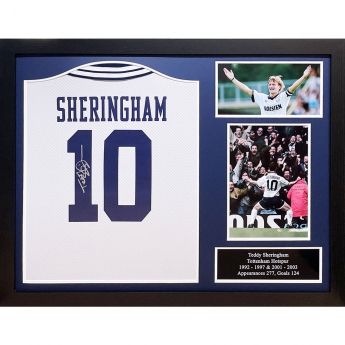 Legendy zarámovaný dres Tottenham Hotspur FC 1994 Sheringham Signed Shirt (Framed)