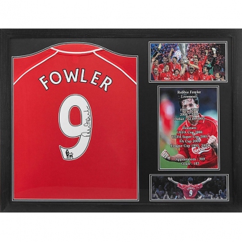 Legendy zarámovaný dres Liverpool FC 2001 Fowler Signed Shirt (Framed)