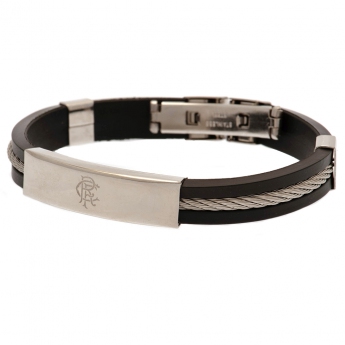 FC Rangers náramok Silver Inlay Silicone Bracelet