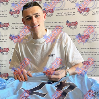 Legendy futbalový dres Manchester City 2020-21 Foden Signed Shirt