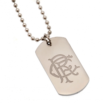 FC Rangers retiazka na krk s psou známkou Engraved Dog Tag & Chain