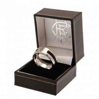 FC Rangers prsteň Black Inlay Ring Medium