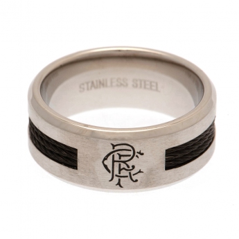 FC Rangers prsteň Black Inlay Ring Large