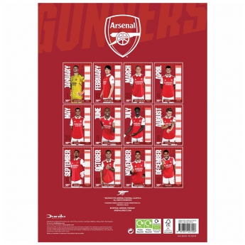 FC Arsenal kalendár A3 Calendar 2023