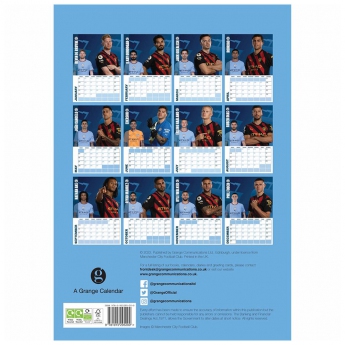 Manchester City kalendár A3 Calendar 2023