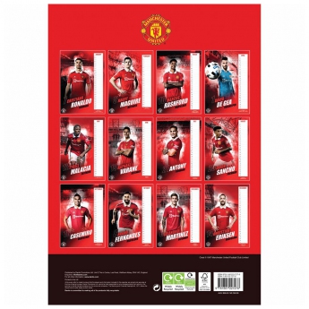 Manchester United kalendár A3 Calendar 2023