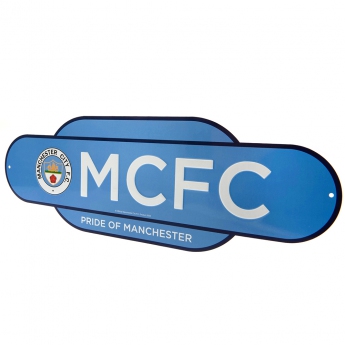 Manchester City ceduľa na stenu Colour Retro Sign