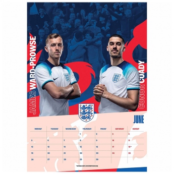 Futbalová reprezentácia kalendár England A3 Calendar 2023