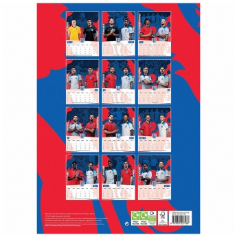 Futbalová reprezentácia kalendár England A3 Calendar 2023