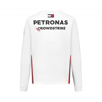 Mercedes AMG Petronas pánske tričko s dlhým rukávom official white F1 Team 2023
