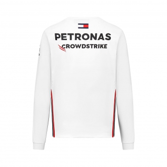 Mercedes AMG Petronas pánske tričko s dlhým rukávom official white F1 Team 2023