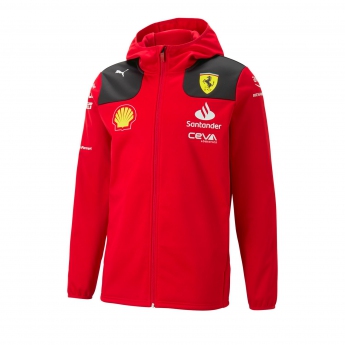 Ferrari pánska bunda s kapucňou Softshell official red F1 Team 2023