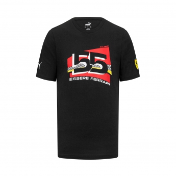 Ferrari pánske tričko Sainz Driver Black F1 Team 2023