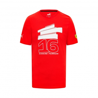 Ferrari pánske tričko Leclerc Driver Red F1 Team 2023