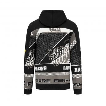 Ferrari pánska mikina s kapucňou Graphic Black Sweatshirt F1 Team 2023