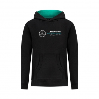 Mercedes AMG Petronas detská mikina s kapucňou Logo black F1 Team 2023