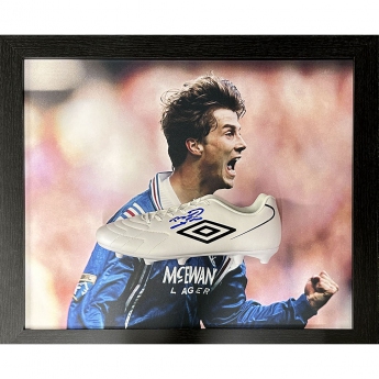 Legendy zarámovaná kopačka Rangers FC Laudrup Signed Boot (Framed)