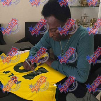 Legendy futbalový dres Brasil 1970 Pele Signed Shirt