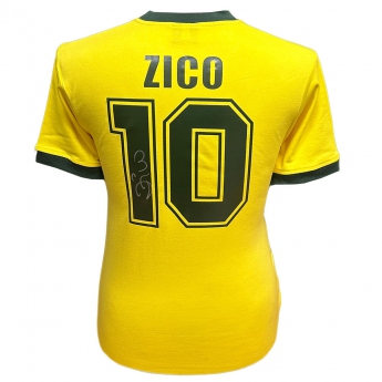 Legendy futbalový dres Brasil 1982 Zico Signed Shirt