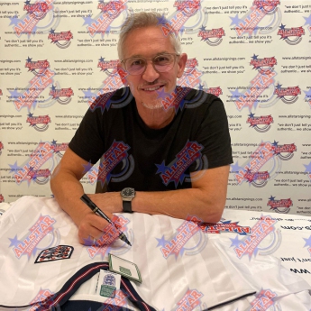Legendy futbalový dres England FA 1986 Lineker Signed Shirt
