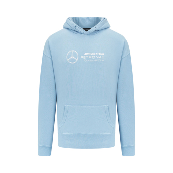 Mercedes AMG Petronas pánska mikina s kapucňou Retro blue F1 Team 2023
