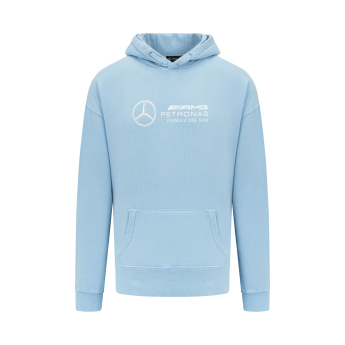 Mercedes AMG Petronas pánska mikina s kapucňou Retro blue F1 Team 2023